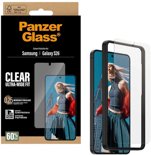 PanzerGlass Ultra-Wide Samsung Galaxy S26 Screen Protector Tempered Glass afbeelding 7