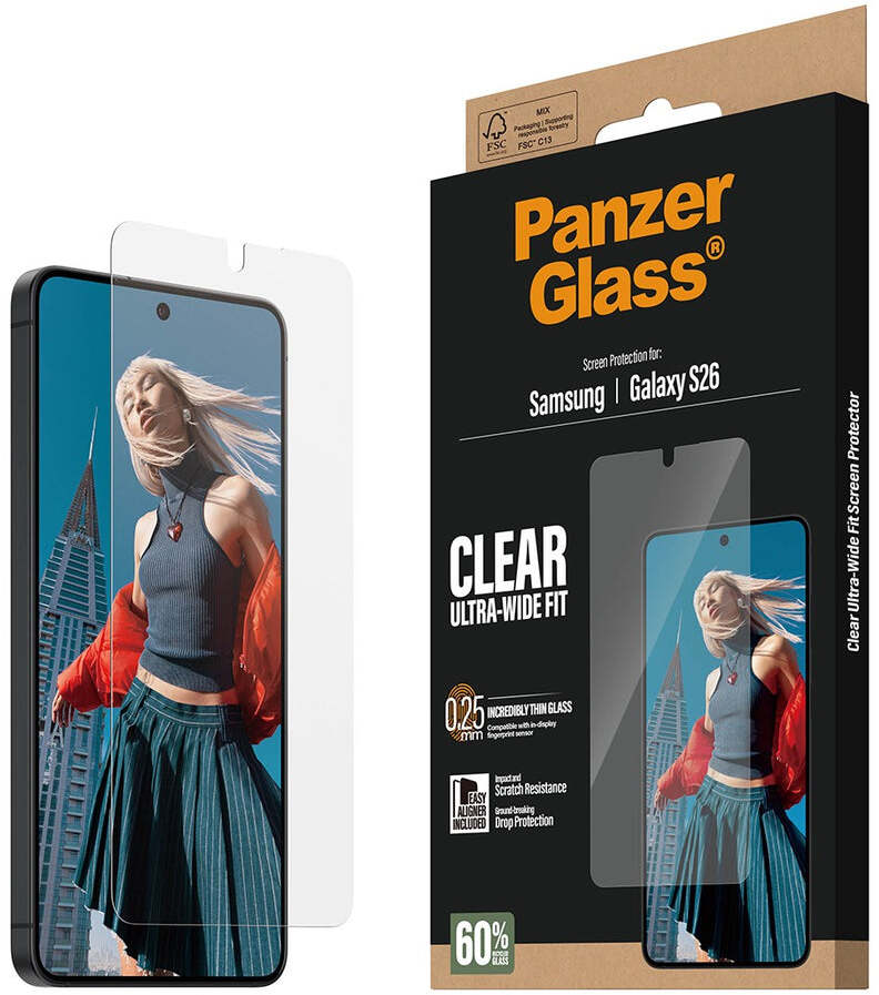PanzerGlass Ultra-Wide Samsung Galaxy S26 Screen Protector Tempered Glass afbeelding 8