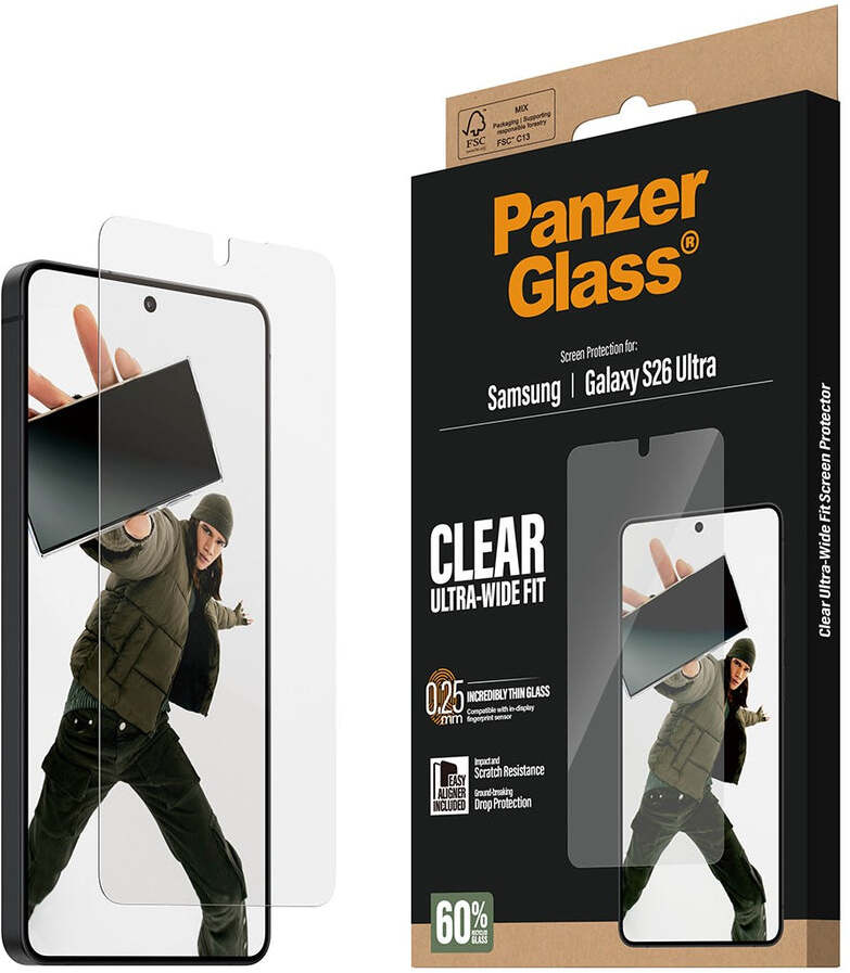 PanzerGlass Ultra-Wide Samsung Galaxy S26 Ultra Screen Protector Tempered Glass afbeelding 10