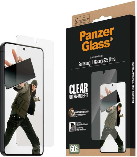 PanzerGlass Ultra-Wide Samsung Galaxy S26 Ultra Screen Protector Tempered Glass afbeelding 10