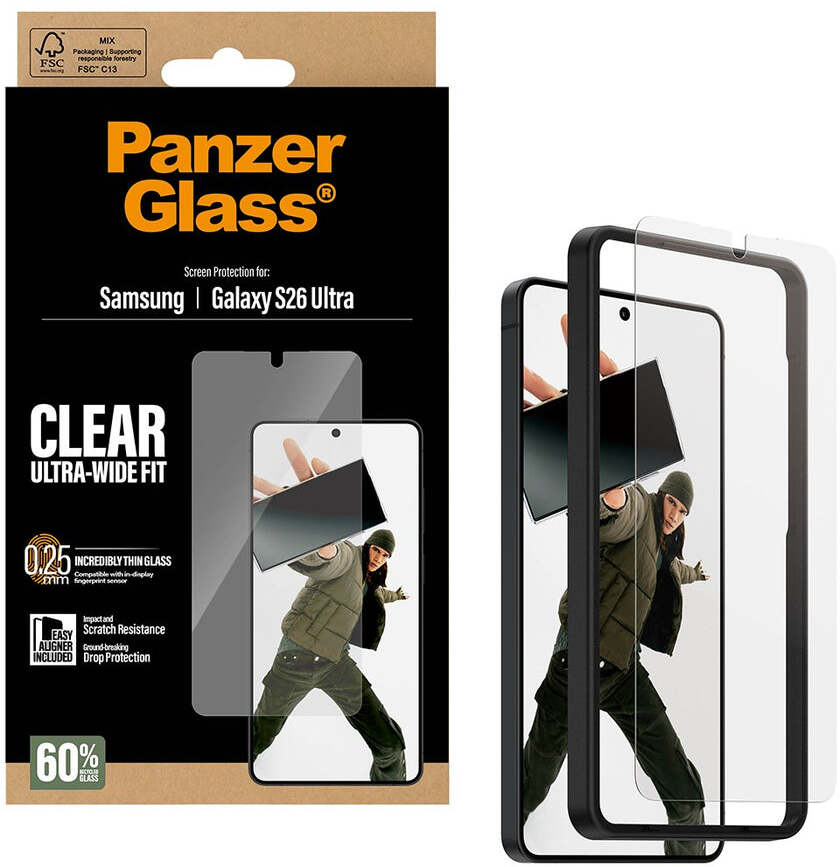 PanzerGlass Ultra-Wide Samsung Galaxy S26 Ultra Screen Protector Tempered Glass afbeelding 8