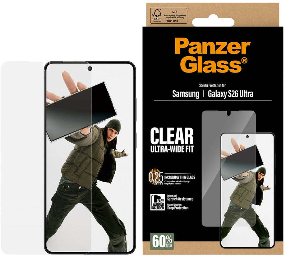 PanzerGlass Ultra-Wide Samsung Galaxy S26 Ultra Screen Protector Tempered Glass afbeelding 1