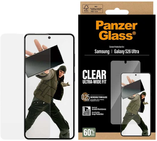 PanzerGlass Ultra-Wide Samsung Galaxy S26 Ultra Screen Protector Tempered Glass afbeelding 1