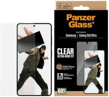 PanzerGlass Ultra-Wide Samsung Galaxy S26 Ultra Screen Protector Tempered Glass