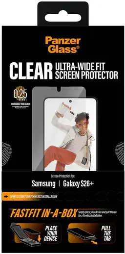 PanzerGlass FastFit Ultra-Wide Samsung Galaxy S26 Plus Screen Protector afbeelding 10