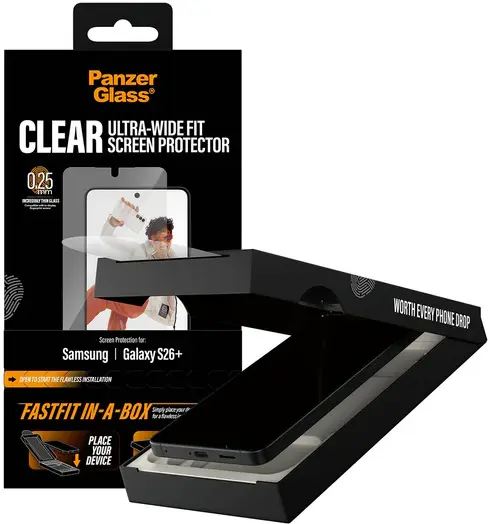 PanzerGlass FastFit Ultra-Wide Samsung Galaxy S26 Plus Screen Protector afbeelding 1