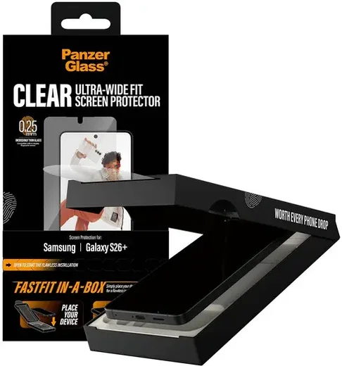 PanzerGlass FastFit Ultra-Wide Samsung Galaxy S26 Plus Screen Protector afbeelding 1