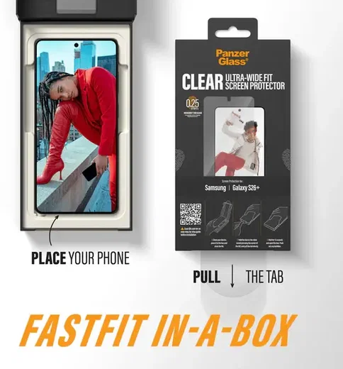 PanzerGlass FastFit Ultra-Wide Samsung Galaxy S26 Plus Screen Protector afbeelding 4