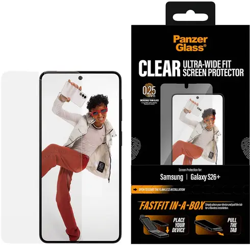 PanzerGlass FastFit Ultra-Wide Samsung Galaxy S26 Plus Screen Protector afbeelding 9