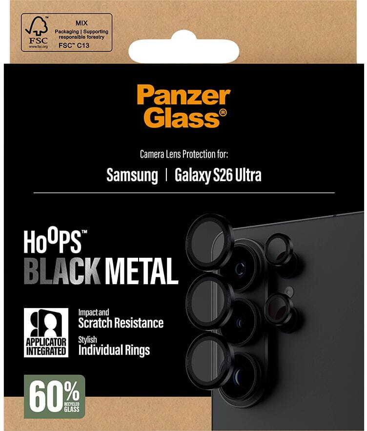 PanzerGlass Hoops Rings Samsung Galaxy S26 Ultra Camera Lens Protector Zwart afbeelding 11