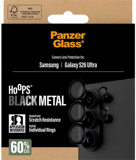 PanzerGlass Hoops Rings Samsung Galaxy S26 Ultra Camera Lens Protector Zwart afbeelding 11
