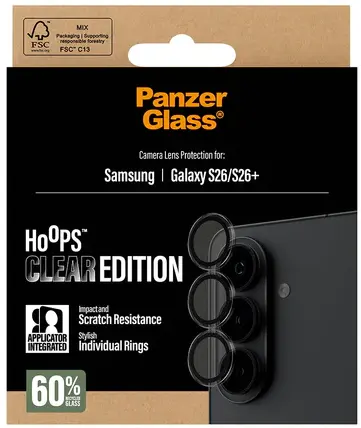 PanzerGlass Hoops Rings Samsung Galaxy S26 Camera Lens Protector Glas Clear afbeelding 12