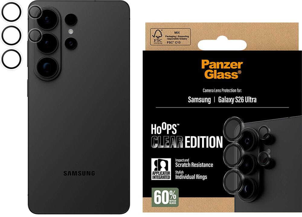 PanzerGlass Hoops Rings Samsung Galaxy S26 Ultra Camera Lens Protector Clear afbeelding 11