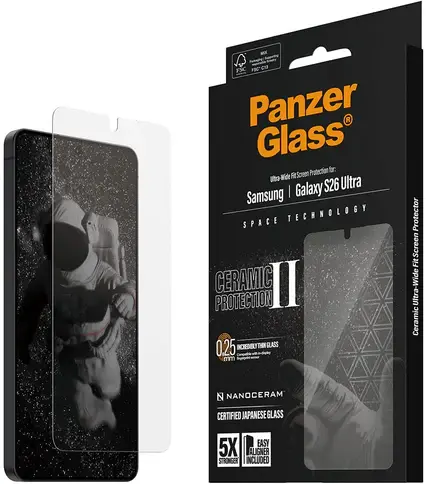 PanzerGlass Ceramic Ultra-Wide Fit Samsung Galaxy S26 Ultra Screen Protector afbeelding 11