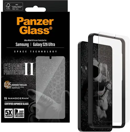 PanzerGlass Ceramic Ultra-Wide Fit Samsung Galaxy S26 Ultra Screen Protector afbeelding 9
