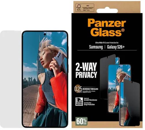 PanzerGlass Ultra-Wide Samsung Galaxy S26 Plus Screen Protector Privacy Glass afbeelding 11