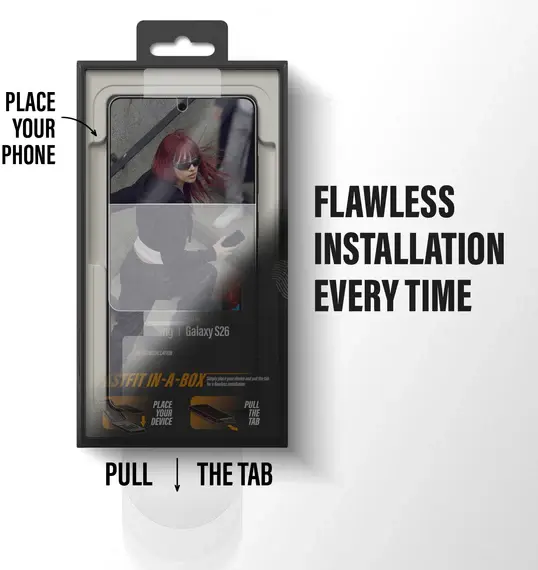 PanzerGlass FastFit Ultra-Wide Samsung Galaxy S26 Privacy Glass Screen Protector afbeelding 5