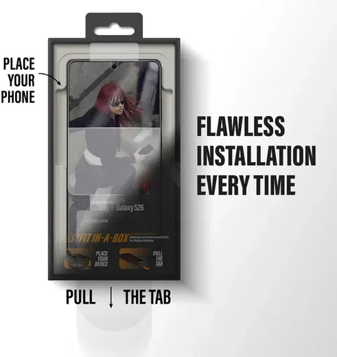 PanzerGlass FastFit Ultra-Wide Samsung Galaxy S26 Privacy Glass Screen Protector afbeelding 5
