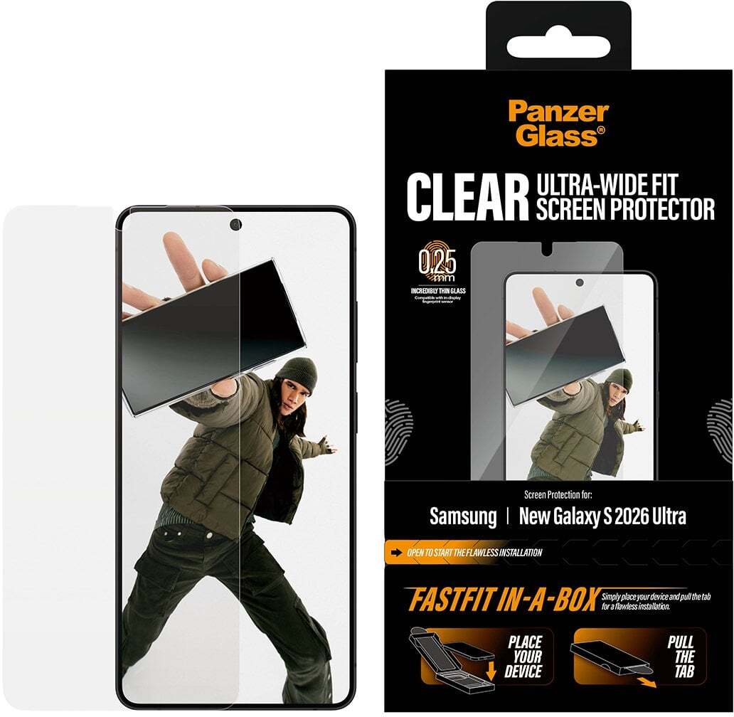 PanzerGlass FastFit Ultra-Wide Samsung Galaxy S26 Ultra Screen Protector afbeelding 8