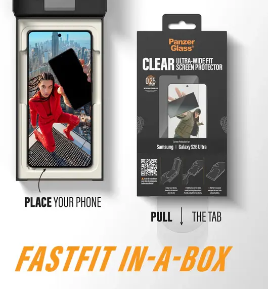 PanzerGlass FastFit Ultra-Wide Samsung Galaxy S26 Ultra Screen Protector afbeelding 3
