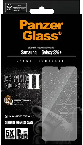 PanzerGlass Ceramic Ultra-Wide Fit Samsung Galaxy S26 Plus Screen Protector afbeelding 11