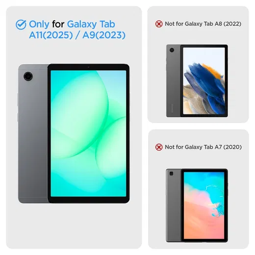 Spigen Smart Fold Samsung Galaxy Tab A11 / A9 Hoes Tri-Fold Book Case Zwart afbeelding 2