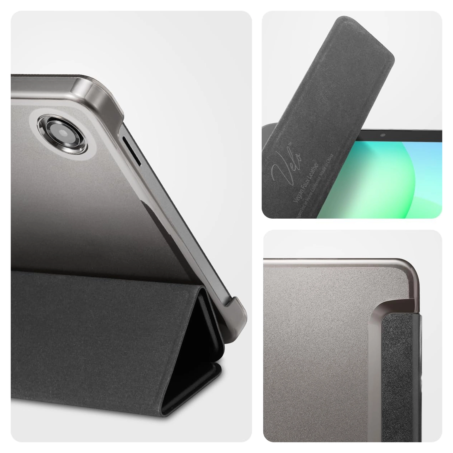 Spigen Smart Fold Samsung Galaxy Tab A11 / A9 Hoes Tri-Fold Book Case Zwart afbeelding 8