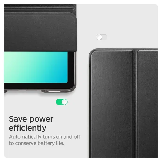 Spigen Smart Fold Samsung Galaxy Tab A11 Plus / A9 Plus Hoes Tri-Fold Zwart afbeelding 4