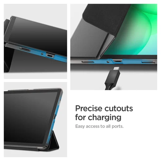 Spigen Smart Fold Samsung Galaxy Tab A11 Plus / A9 Plus Hoes Tri-Fold Zwart afbeelding 8