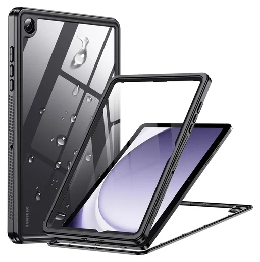 Samsung Galaxy Tab A11 Plus Hoes Waterdicht Full Protect Cover IP68 Zwart afbeelding 1
