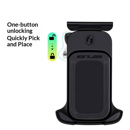 GUB P18 Draaibare Telefoonhouder voor Fiets en Scooter Universeel Zwart afbeelding 9