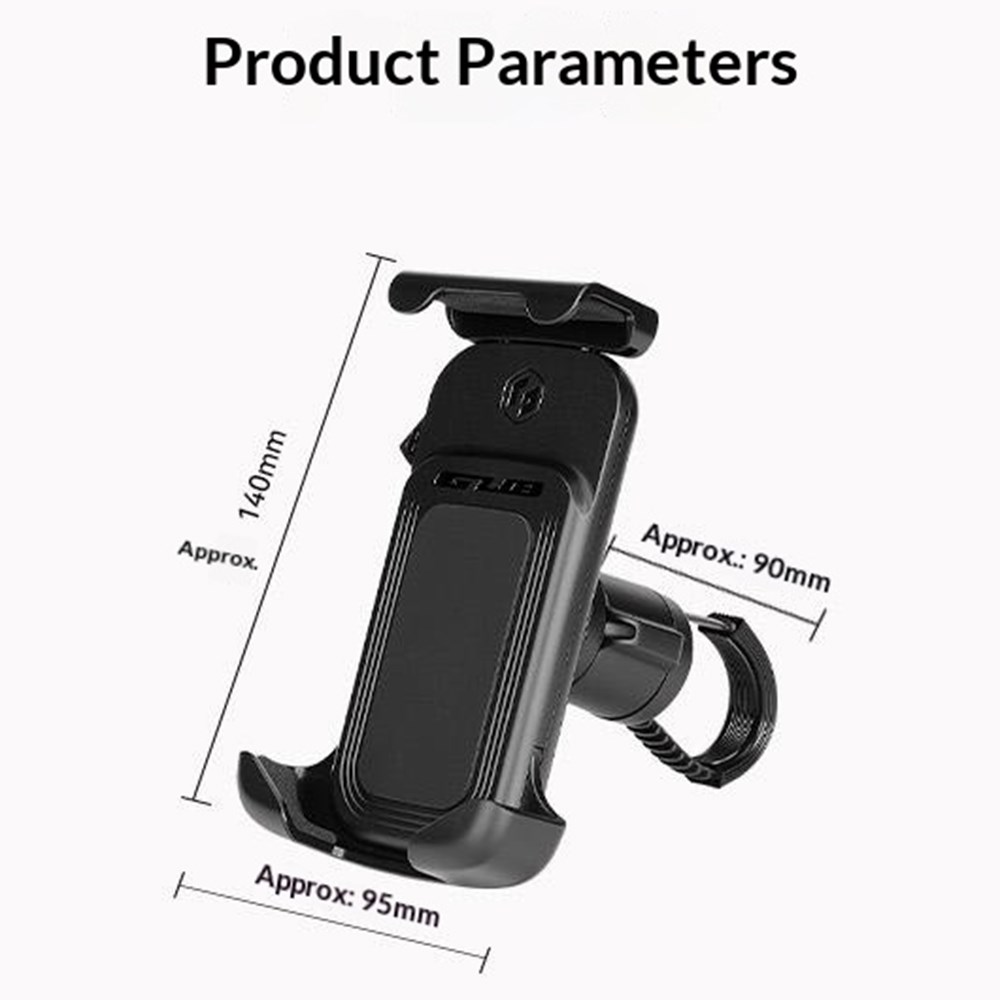 GUB P18 Draaibare Telefoonhouder voor Fiets en Scooter Universeel Zwart afbeelding 2