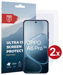 Rosso Oppo A6 Pro Screen Protector Case Friendly Folie Duo Pack afbeelding