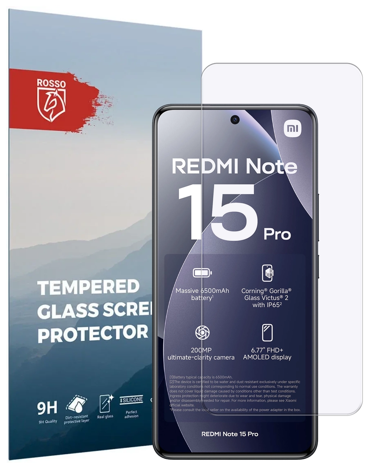 Rosso Xiaomi Redmi Note 15 Pro 5G 9H Tempered Glass Screen Protector afbeelding 1