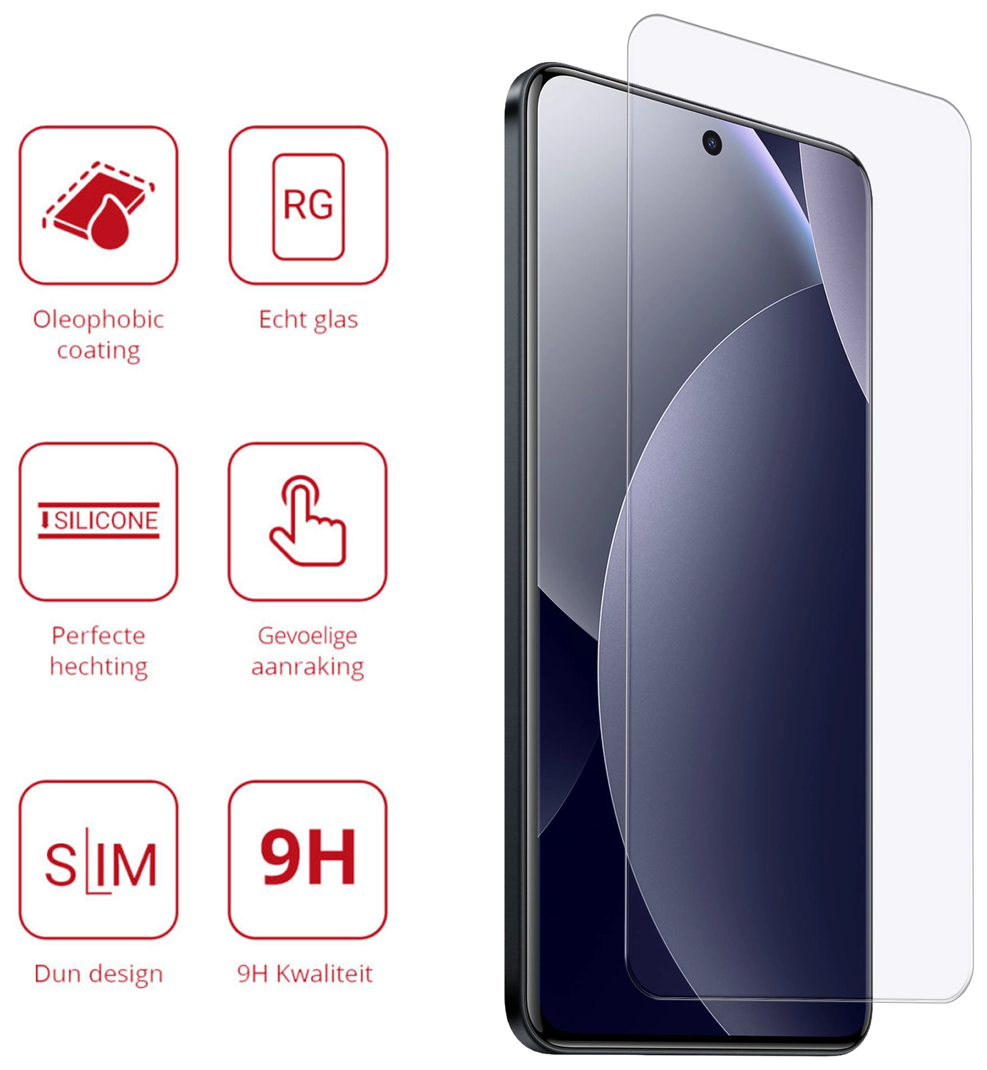 Rosso Xiaomi Redmi Note 15 Pro 5G 9H Tempered Glass Screen Protector afbeelding 2