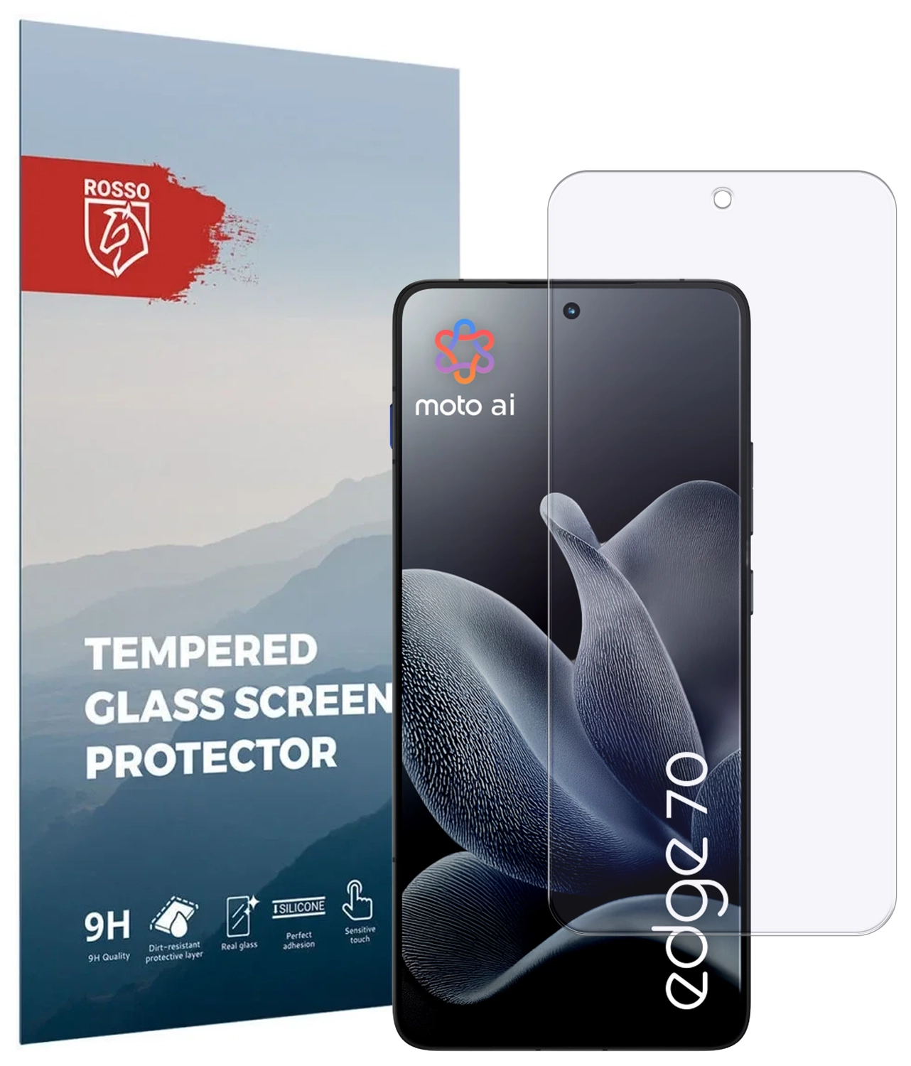 Rosso Motorola Edge 70 9H Tempered Glass Screen Protector afbeelding 1