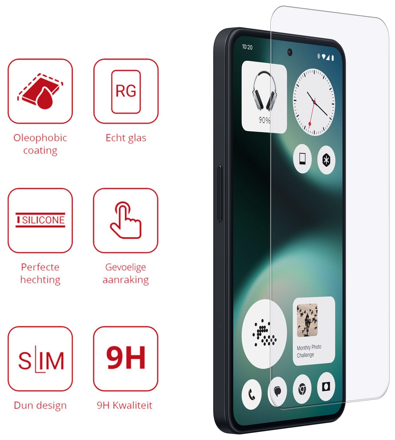 Rosso Nothing Phone (3a) Lite 9H Tempered Glass Screen Protector afbeelding 2