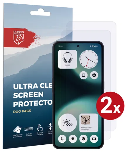 Rosso Nothing Phone (3a) Lite Screen Protector Case Friendly Folie Duo Pack afbeelding 1