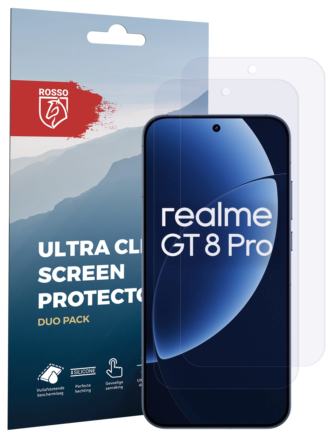 Rosso Realme GT 8 Pro Screen Protector Case Friendly Folie Duo Pack afbeelding 9