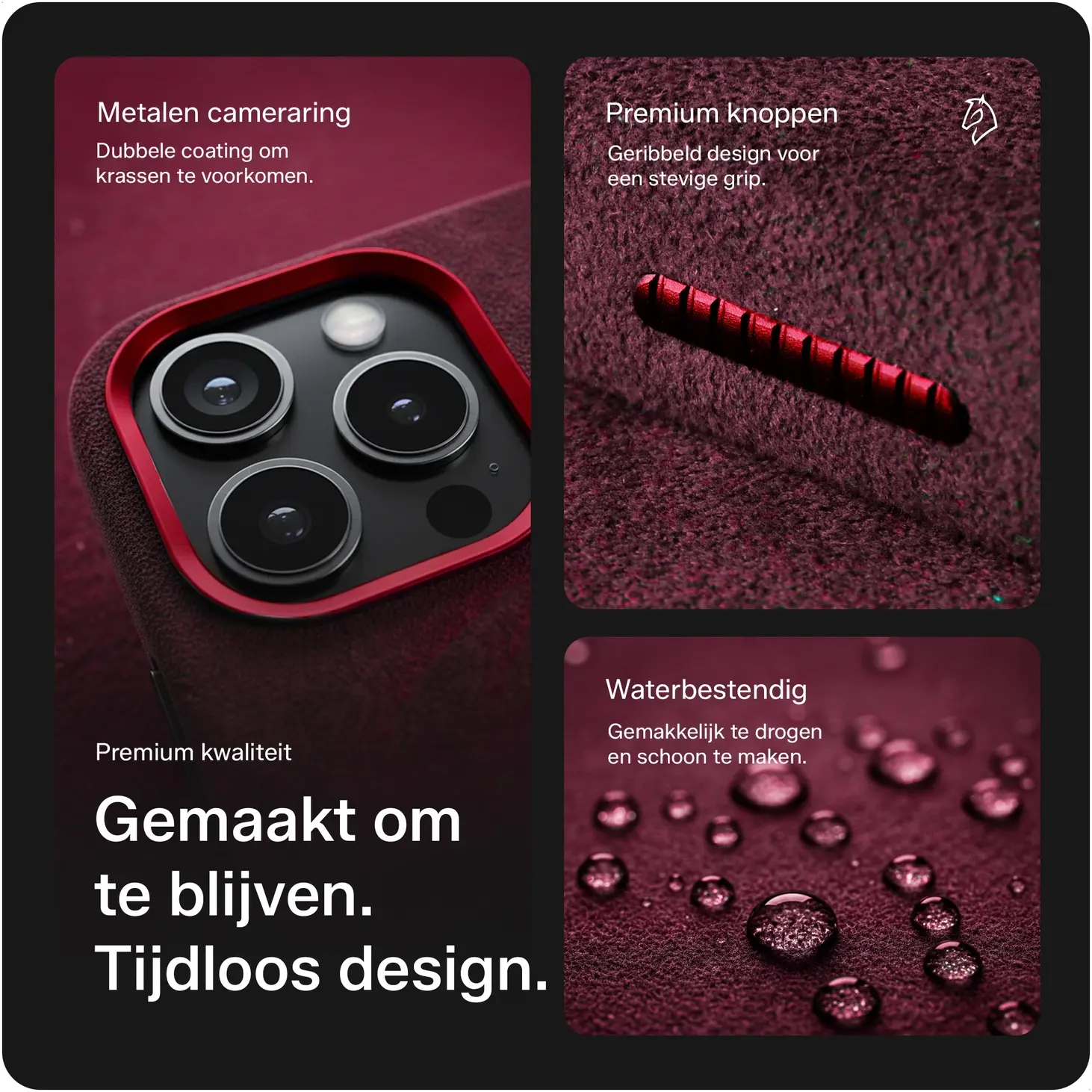 Rosso Avanti Samsung Galaxy S26 Hoesje Alcantara MagSafe Back Cover Burgundy afbeelding 5