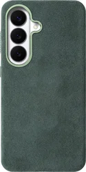 Rosso Avanti Samsung Galaxy S26 Hoesje Alcantara MagSafe Back Cover Groen afbeelding