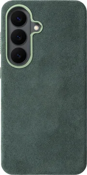 Rosso Avanti Samsung S26 Plus Hoesje Alcantara MagSafe Back Cover Groen