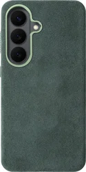 Rosso Avanti Samsung S26 Plus Hoesje Alcantara MagSafe Back Cover Groen afbeelding