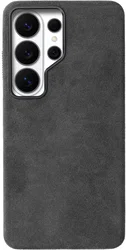 Rosso Avanti Samsung S26 Ultra Hoesje Alcantara MagSafe Back Cover Grijs afbeelding