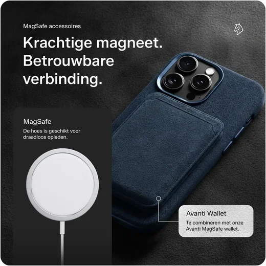 Rosso Avanti Samsung S26 Ultra Hoesje Alcantara MagSafe Back Cover Blauw afbeelding 7