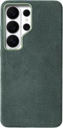 Rosso Avanti Samsung S26 Ultra Hoesje Alcantara MagSafe Back Cover Groen afbeelding