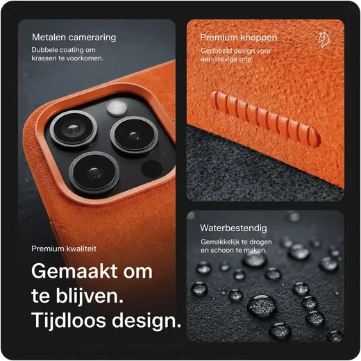 Rosso Avanti Samsung S26 Ultra Hoesje Alcantara MagSafe Back Cover Oranje afbeelding 5