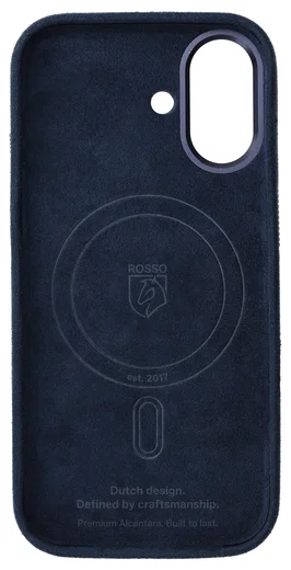 Rosso Avanti Apple iPhone 17 Hoesje Alcantara MagSafe Back Cover Blauw afbeelding 9