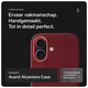 Rosso Avanti Apple iPhone 17 Hoesje Alcantara MagSafe Back Cover Burgundy afbeelding 4