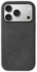 Rosso Avanti Apple iPhone 17 Pro Hoesje Alcantara MagSafe Back Cover Grijs afbeelding